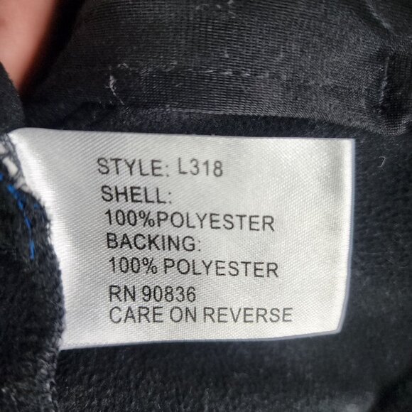 Mens Port Authority Black & Blue Jacket Polyester Full Zip Mock Neck Size XL - Picture 7 of 11